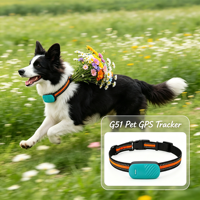 Traceur GPS pour animaux Topin G51 Chiens/Chats/Oiseaux/Lapins Mode double Beidou/GPS/LBS Étanche IP67 Plastique Android IOS Batterie >20 heures