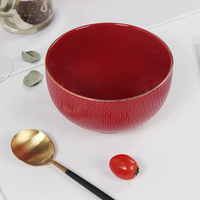 Ensemble de vaisselle nordique assiettes à dîner rouges ensembles de vaisselle vaisselle en porcelaine vaisselle en céramique de luxe assiette de bols de luxe pour Noël