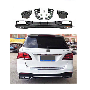 อุปกรณ์ตกแต่งรถยนต์ กันชนหลังสำหรับ Mercedes Benz <span class=keywords><strong>GLS</strong></span> อัพเกรด X166 GLS63 ดิฟฟิวเซอร์พร้อมท่อไอเสีย - Product Image 1