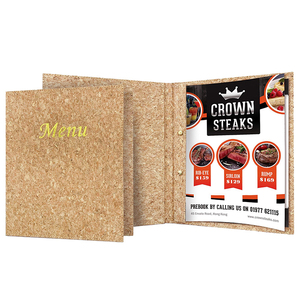 Protège-menus en similicuir de haute qualité, format A4, avec fixation par vis, pour restaurant - Product Image 1
