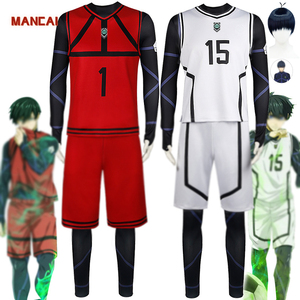 Sportsuit Blue Lock Anime Halloween Cosplay disfraz Isagi Yoichi Chigiri <span class=keywords><strong>Bachir</strong></span> fútbol entrenamiento uniforme conjunto completo - Product Image 1