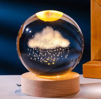 Lampe de table 3D personnalisée sculptée, nouvelle, pour la décoration de chambre, éclairage LED intelligent de chevet, veilleuse en cristal