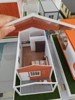 Maison conteneur à toit incliné étanche, unité modulaire complète pour camp de construction, abri d'urgence, logement temporaire