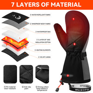 <span class=keywords><strong>Gants</strong></span> de ski rechargeables pour hommes et femmes avec chauffage des doigts pour l'hiver, mitaines chauffantes pour les sports de ski en plein air - Product Image 2