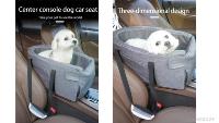 Sièges de voiture portables élégants en velours avec sièges d'appoint de console centrale à motif imprimé pour sièges de chiot de voiture pour animaux de compagnie