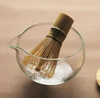 Bol à Matcha en Verre Texturé avec Bec Verseur, Spécial Cérémonie du Thé de la Dynastie Song, Vente en Gros