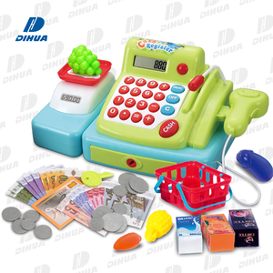 Caisse enregistreuse jouet semblant jouer Shopping jouet ensemble pour enfants avec calculatrice échelles Microphone jouer de l'argent épicerie jeu de rôle - Product Image 1