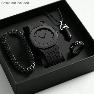 Montre <span class=keywords><strong>Homme</strong></span> 2026 Luxe <span class=keywords><strong>L</strong></span>éger Haut de Gamme Minimaliste Tendance à Quartz avec Bracelet en Silicone Cadran Noir Grandes Aiguilles Analogiques - Product Image 2