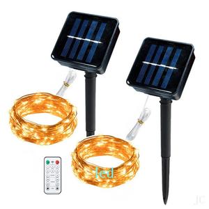 <span class=keywords><strong>Guirlande</strong></span> lumineuse <span class=keywords><strong>solaire</strong></span> féerique à LED télécommandée, <span class=keywords><strong>guirlande</strong></span> de décoration de jardin extérieur, 8Modes, fil de cuivre pour la rue de noël - Product Image 4