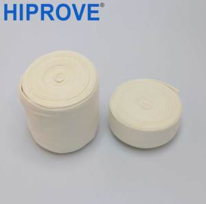 Rouleau de bandage tubulaire élastique en coton médical réutilisable blanc/naturel, longueur personnalisable, pour orthopédie - Product Image 2