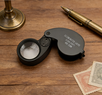 Lupa de Joyero 40X con Luz LED UV para Relojes, Monedas, Sellos, Gemas, Joyas y Identificación de Diamantes