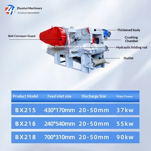 Trituradora de tambor grande totalmente automática 216 con cinta transportadora para bloques de madera de Phyllostachys pubescens, corte de madera y astillado de madera - Product Image 2