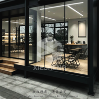 Quiosco de Comida Portátil Modular Personalizado de Fábrica, Contenedor de Acero Prefabricado de 20 Pies para Exteriores con Ventana de Servicio