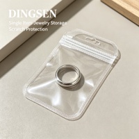 Sacs à fermeture éclair en PVC transparent personnalisés avec fonction de sécurité et impression en gravure pour le rangement de bijoux de clavicule et d'accessoires capillaires