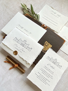 Château lieu <span class=keywords><strong>croquis</strong></span> invitations <span class=keywords><strong>de</strong></span> mariage Illustration invite à la main Deckle bord coton papier typographie cartes <span class=keywords><strong>de</strong></span> mariage - Product Image 2