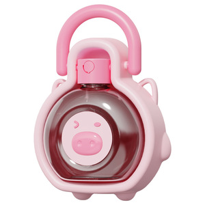 Bouteille d'eau DouDou Pig, distributeur d'eau portable pour chien, grande capacité, plastique, utilisation en extérieur, rose - Product Image 1