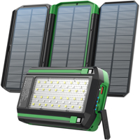 Batterie Externe Solaire 20 000 mAh avec Panneau Solaire Pliable, Lumière d'Avertissement et Charge Rapide pour Camping, Urgences Extérieures et Randonnée 2026