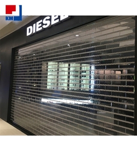 Volets roulants transparents en aluminium, polycarbonate, plastique PC, verre, cristal clair pour magasins commerciaux - Product Image 2