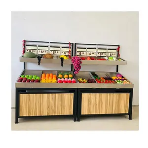 Fabrik benutzer definierte Lebensmittel geschäft Edelstahl Obst Regal Display Rack Gemüse Regal