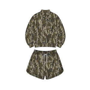 Ensemble 2 pièces camouflage pour garçons, haut et short à cordon de serrage pour tout-petits, tenue décontractée d'extérieur pour enfants - Product Image 3
