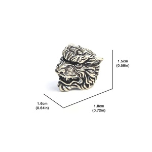 Cuentas de latón Tiger King para cuchillos, accesorios colgantes DIY EDC, herramienta de supervivencia al aire libre, colgantes para cordones tejidos, Fidget Spinners metálicos - Product Image 6