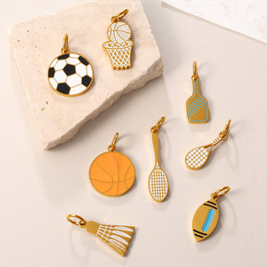 Dijes de Dibujos Animados de Aleación de Zinc, Accesorios de Joyería DIY, Elementos Deportivos y de Transporte, Colgante Unisex para Regalo - Product Image 3