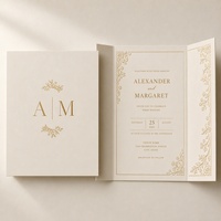 Biglietto d'invito rustico per matrimonio in carta artigianale con bordi frastagliati, stampa a caldo, logo personalizzato, design, opzioni di carta sostenibile