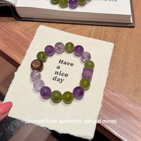 Bracelet en Améthyste Naturelle Xiuyu en forme de cube de sucre, Bijou de Guérison Chinois Zen Vintage Nine Purple Li Fire, Cadeau d'Anniversaire pour Femme