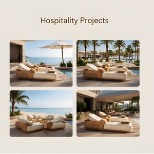 Chaise longue de <span class=keywords><strong>piscine</strong></span> en teck design moderne pour l'extérieur, confortable, pour la plage, le jardin, la terrasse, l'<span class=keywords><strong>hôtel</strong></span> - Product Image 2