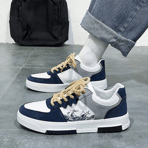 Baskets de sport décontractées de style skate pour hommes chaussures de course à plateforme rembourrée respirantes en maille antidérapante douce tendance de la mode - Product Image 4