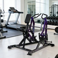 Máquina de Gimnasio de Alta Calidad con Carga de Discos para Ejercicios de Remo Sentado y Elevación Lateral