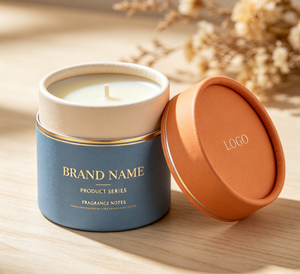 Brand Name Product Series Paper Tube Packaging With Gold <b>Foil</b> Logo Recyclable Cosmetic <b>Container</b> - Product Image 3