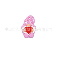 Accessoires de chaîne de sucette en silicone de qualité alimentaire, avec logo cœur et perles animaux de dessin animé, pour la Saint-Valentin, vente directe fabricant