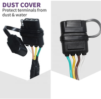 Faisceau de câblage de remorque OEM 4 broches Connecteur en T Plug & Play Fil de remorque plat à 4 voies Connecteur à 4 broches côté véhicule Feu de remorque