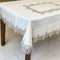 Nappe de table en dentelle de tissu européen d'usine nappe de table basse rectangulaire en gros