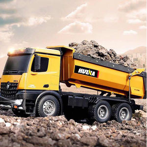 <span class=keywords><strong>Huina</strong></span> <span class=keywords><strong>1573</strong></span> — camion à benne à basculer avec télécommande, camion à benne en alliage RC, lumière 10ch, 2.4GHz, grand camion d'ingénierie, échelle 1:14, brun jouet, nouveau - Product Image 6