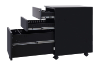 Mobilier de bureau Piédestal mobile Armoire de bureau mobile Rangement mobile Acier Classeur mobile à 3 tiroirs Piédestal roulant