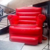 Canapé gonflable géant Fauteuil gonflable personnalisé Canapé-lit Red Air Fauteuil de plage Modèle de canapés gonflables pour salon piscine