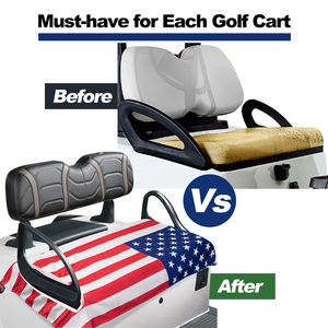 Housse de siège de voiturette de golf personnalisée en gros, imprimée par sublimation, lavable, en microfibre, serviette de protection pour siège de voiturette de golf - Product Image 5