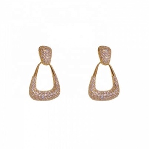 ต่างหูทรงเรขาคณิตสไตล์โบฮีเมียนแบบเรโทร ประดับเพชร สำหรับผู้หญิง สไตล์เกาหลี เรียบง่าย มีเอกลักษณ์ - Product Image 6