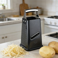 Râpe à fromage en acier inoxydable à 4 côtés, antiadhésive, râpe à légumes, facile à nettoyer, outil de râpage du parmesan, accessoire de cuisine