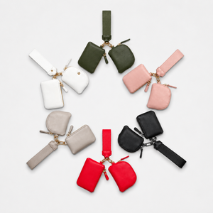 USA Warehouse Holiday Matching <b>Pouch</b> Bag Keychain Bag Dual <b>Pouch</b> Wristlet Dual Bag Coin Bag Gold Metal Zipper Key Bag - Product Image 2