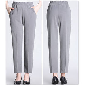 <span class=keywords><strong>Mujer</strong></span> otoño cordón <span class=keywords><strong>blanco</strong></span> negro marrón claro gris pantalones largos - Product Image 6