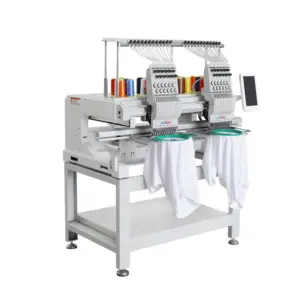 REVHON Multi-Function Computerized Cap Embroidery Machine Automatic 2-Head Hat and T-Shirt Embroidery