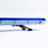 Barre lumineuse d'avertissement LED bleue 200W 12V DC montée sur le toit du véhicule avec sirène d'alarme