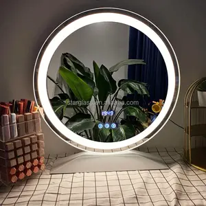 Salle de bain intelligente interrupteur tactile écran miroir verre Wifi salle de bain Espejo vanité lumière LED mur miroir de bain