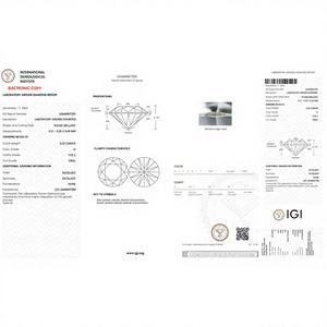 Diamante Redondo de 3.02 Quilates, Cultivado en Laboratorio, Corte VVS2/G, Pulido, Profundidad 61.7%, Suelto para Joyería, con Certificado IGI - Product Image 1