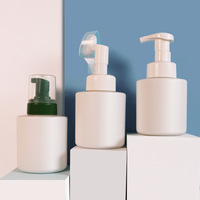 Botol pompa busa HDPE wajah 280ml, botol pembersih tangan kosong dengan sikat