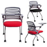 Chaises en maille à dossier, montable d'écriture, chaise empilable pour invités, avec câble, technologie montable