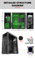 Boîtier RGB personnalisé d'usine avec verre trempé, boîtier RGB pour PC de jeu, 24 ans d'expérience